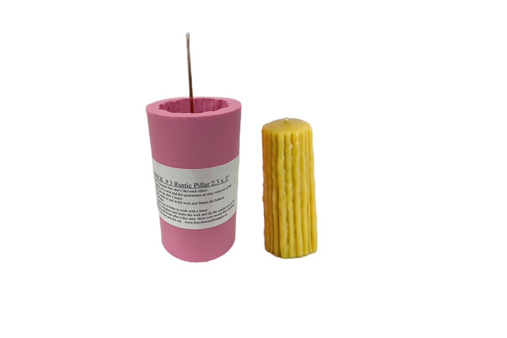 2.8" x 5" Rustic Pillar Candle Mold