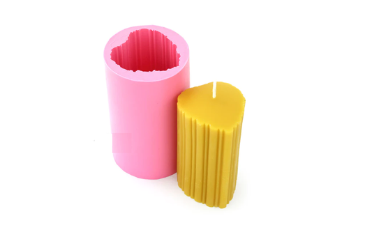 Fluted Heart 2.3" x 4" Candle Mould