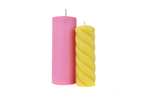 Spiral Twist 2.2" x 7" Candle Mold