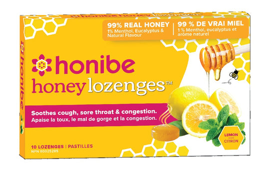 Honibe Honey Lozenges - Lemon, Menthol & Eucalyptus
