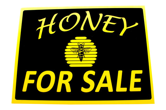 Honey Sale Sign - Black