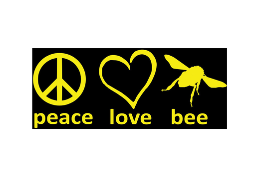 Peace, Love, Bees - Bumper Sticker